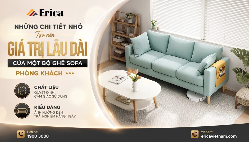 Những chi tiết nhỏ tạo nên giá trị cho sofa