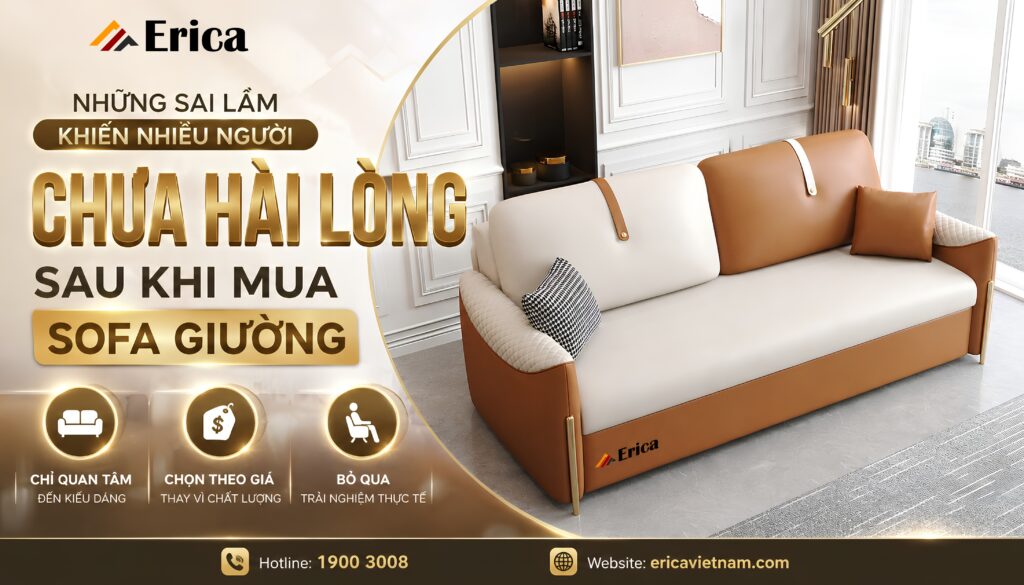 Những sai lầm khiến nhiều người chưa hài lòng khi mua ghế sofa giường
