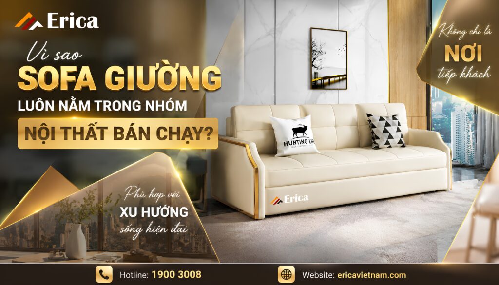 Vì sao sofa giường luôn nằm trong nhóm nội thất bán chạy?