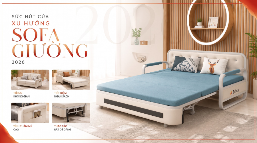 Tìm hiểu sức hút của xu hướng sofa giường 2026