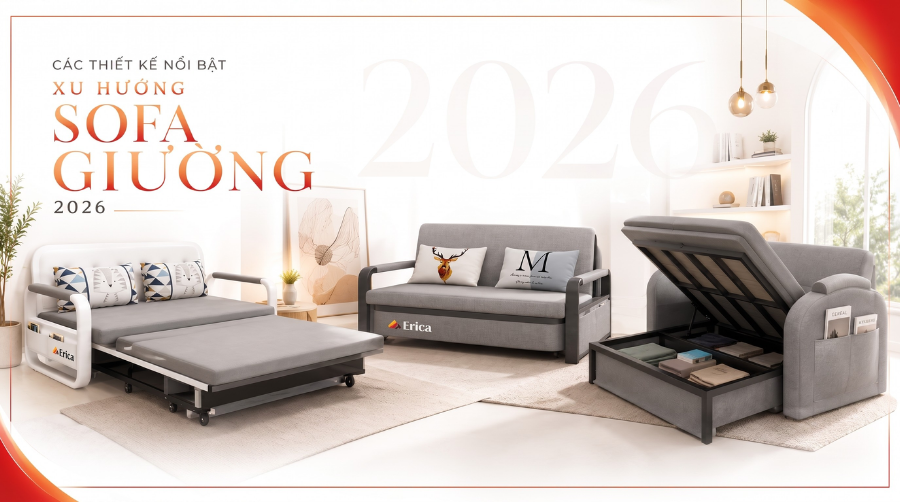 Các thiết kế nổi bật trong xu hướng sofa giường 2026