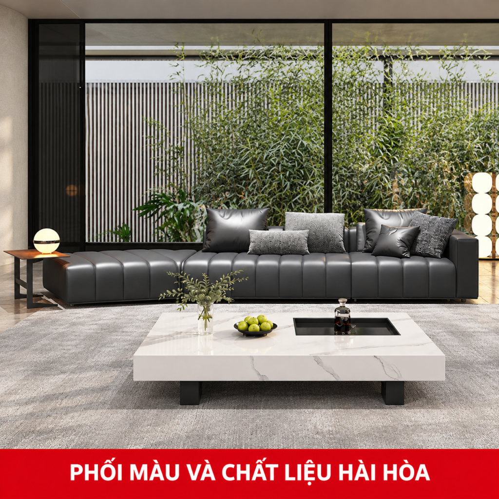 Chọn màu sắc và chất liệu hài hòa
