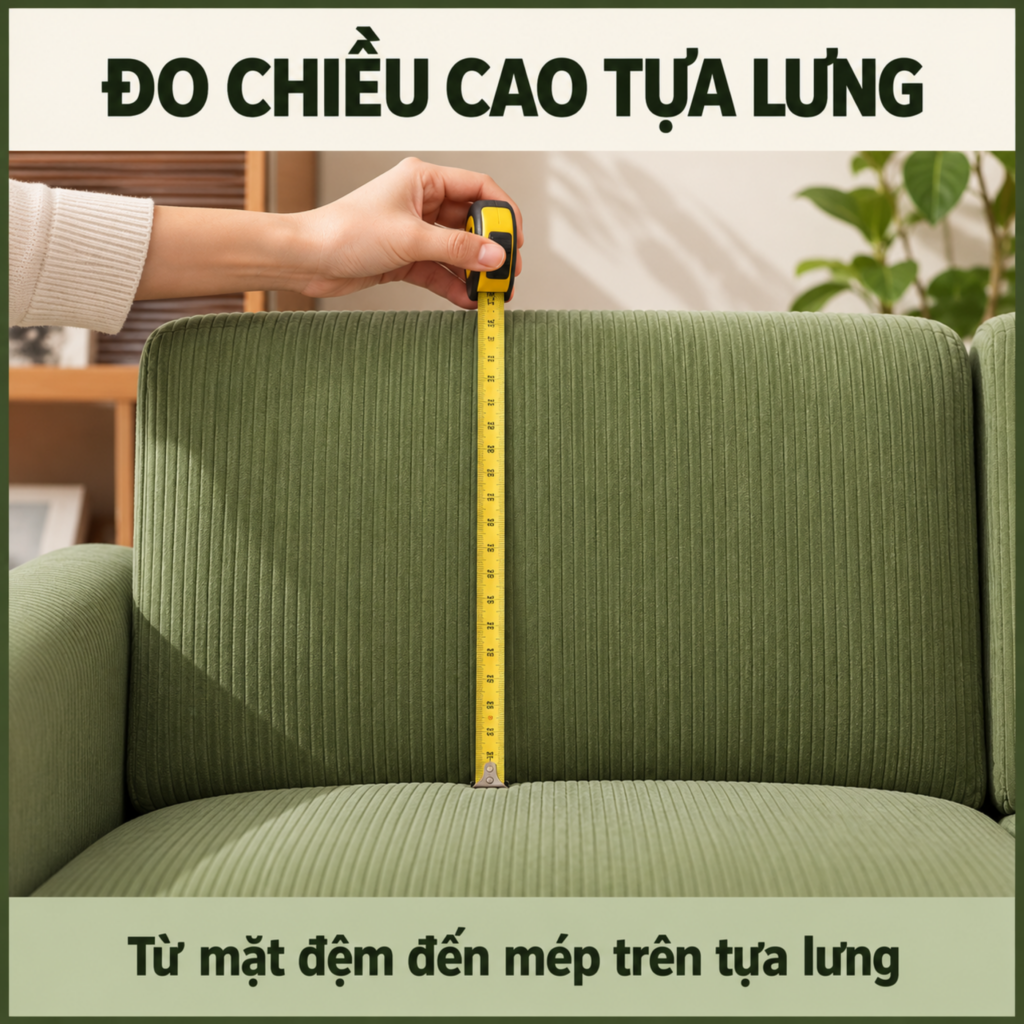 Đo chiều cao tựa lưng