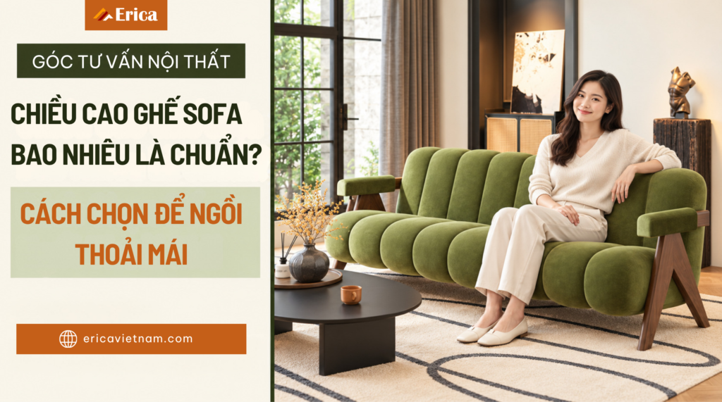 Chiều Cao Ghế Sofa Bao Nhiêu Là Chuẩn? Cách Chọn Để Ngồi Thoải Mái