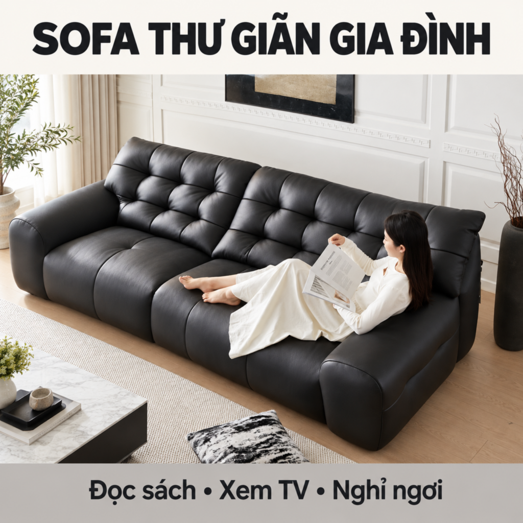 Sofa phục vụ nhu cầu thư giãn gia đình
