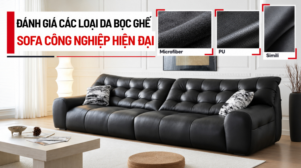 Đánh giá các loại da bọc ghế sofa công nghiệp hiện đại