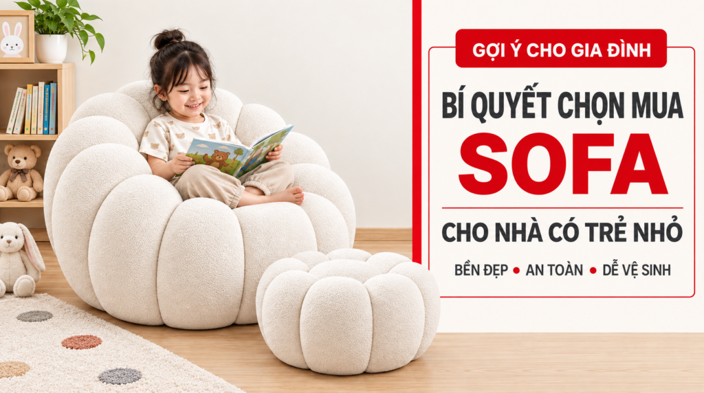 Bí Quyết Chọn Mua Sofa Cho Nhà Có Trẻ Nhỏ Bền Đẹp Và An Toàn