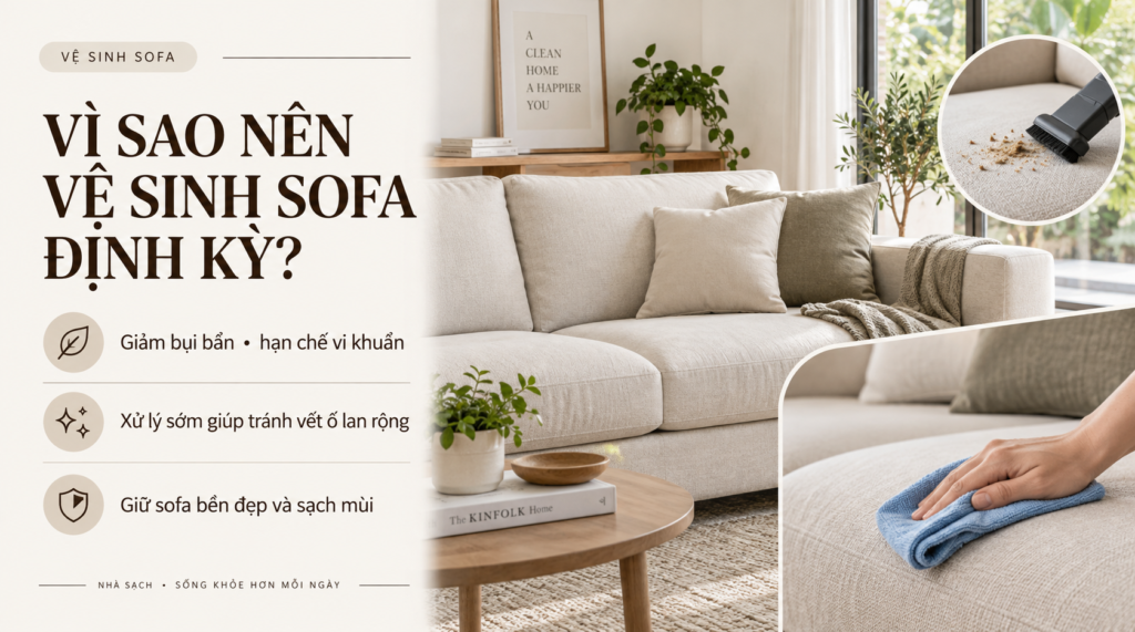 Tầm quan trọng của việc vệ sinh ghế sofa định kỳ