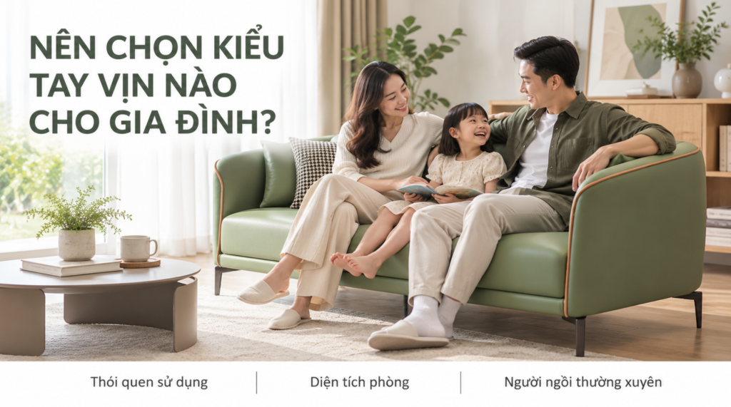 Nên chọn kiểu tay vịn nào cho gia đình?