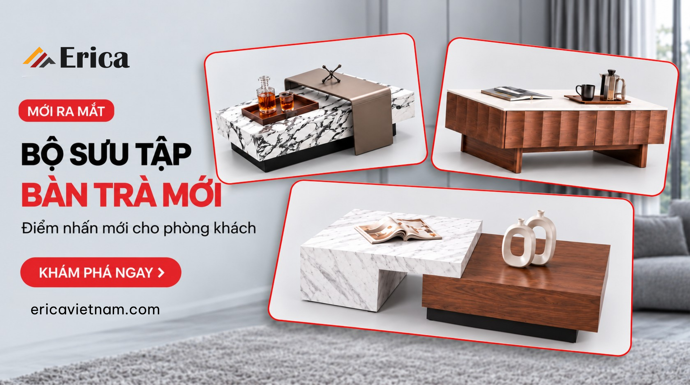 bàn trà mới Erica