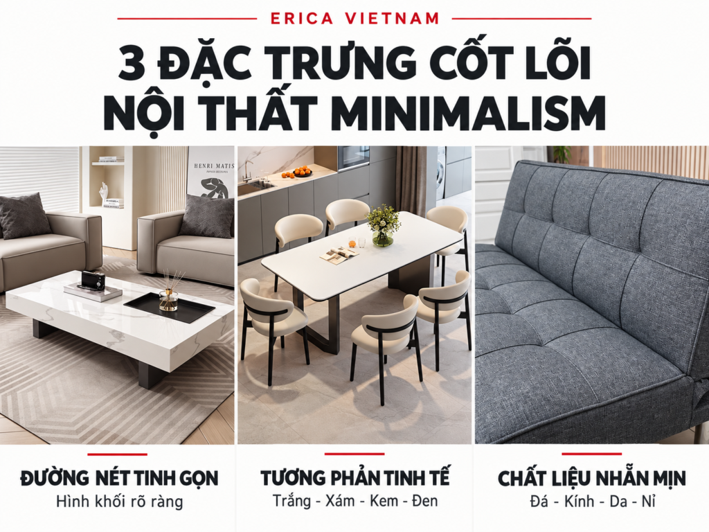 3 Đặc trưng cốt lõi của nội thất phong cách minimalism
