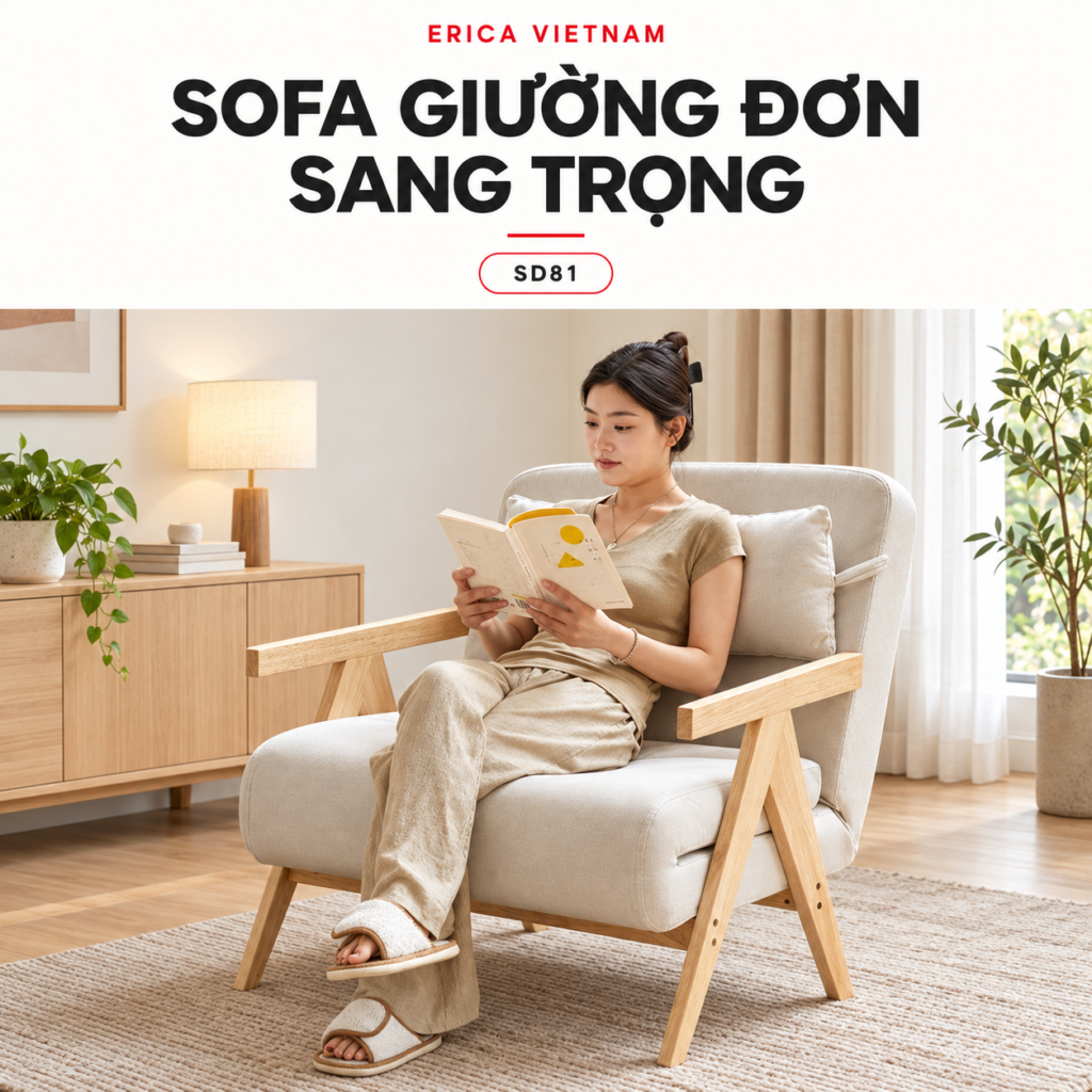 Ghế Đọc Sách Tối Giản Erica SD81