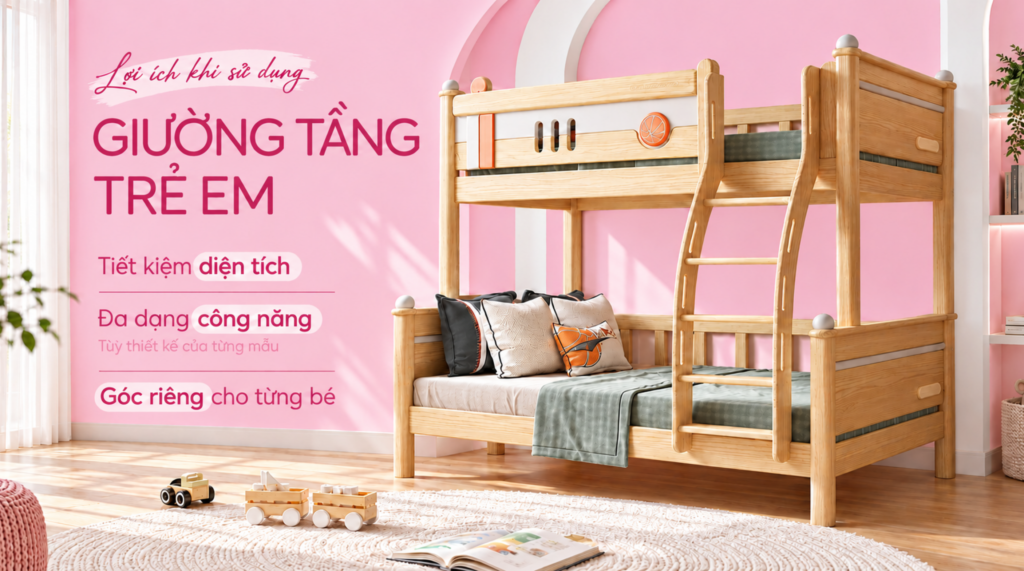 Lợi ích khi sử dụng giường tầng trẻ em