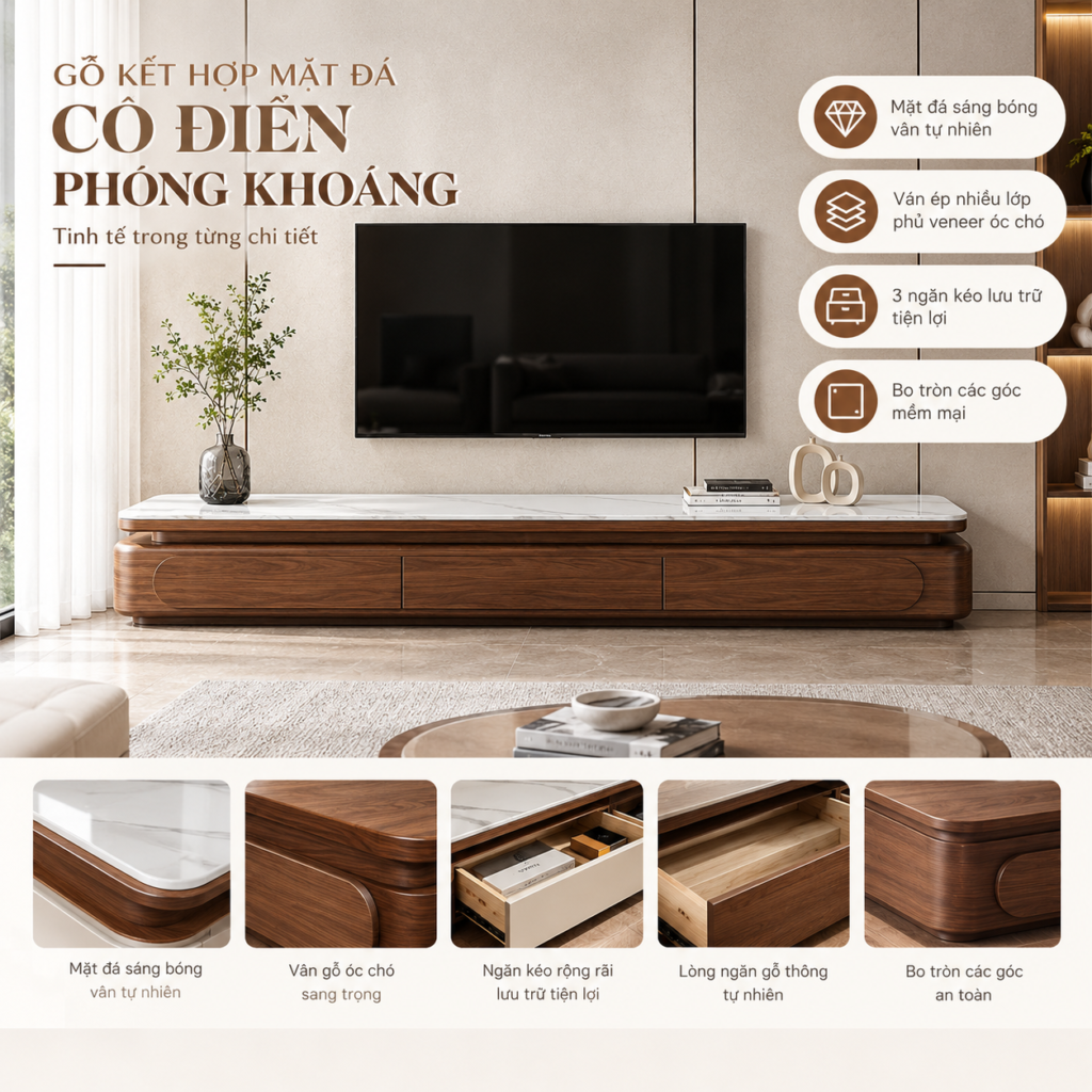 go-ket-hop-mat-da-co-dien-phong-khoang