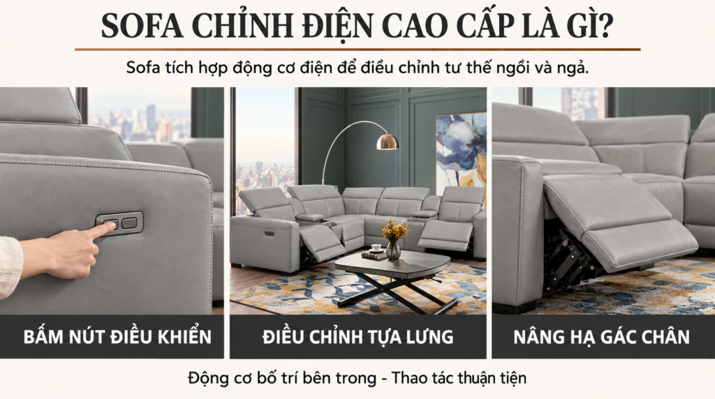 Sofa chỉnh điện cao cấp là gì?