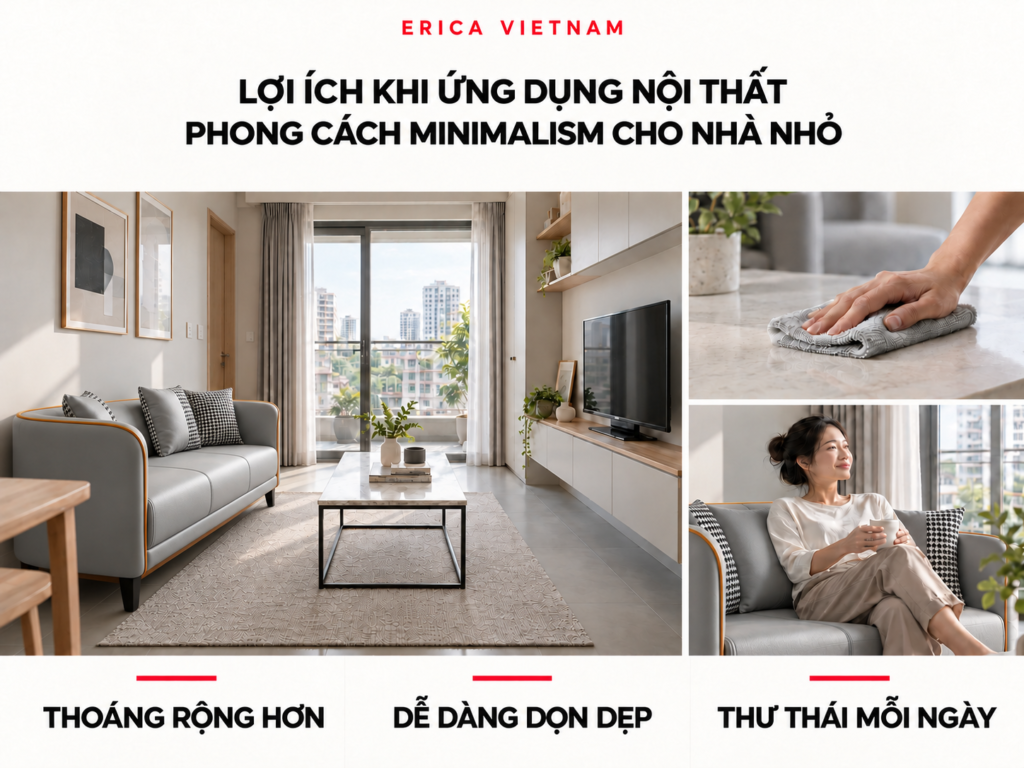 Lợi ích khi ứng dụng nội thất phong cách minimalism cho nhà nhỏ