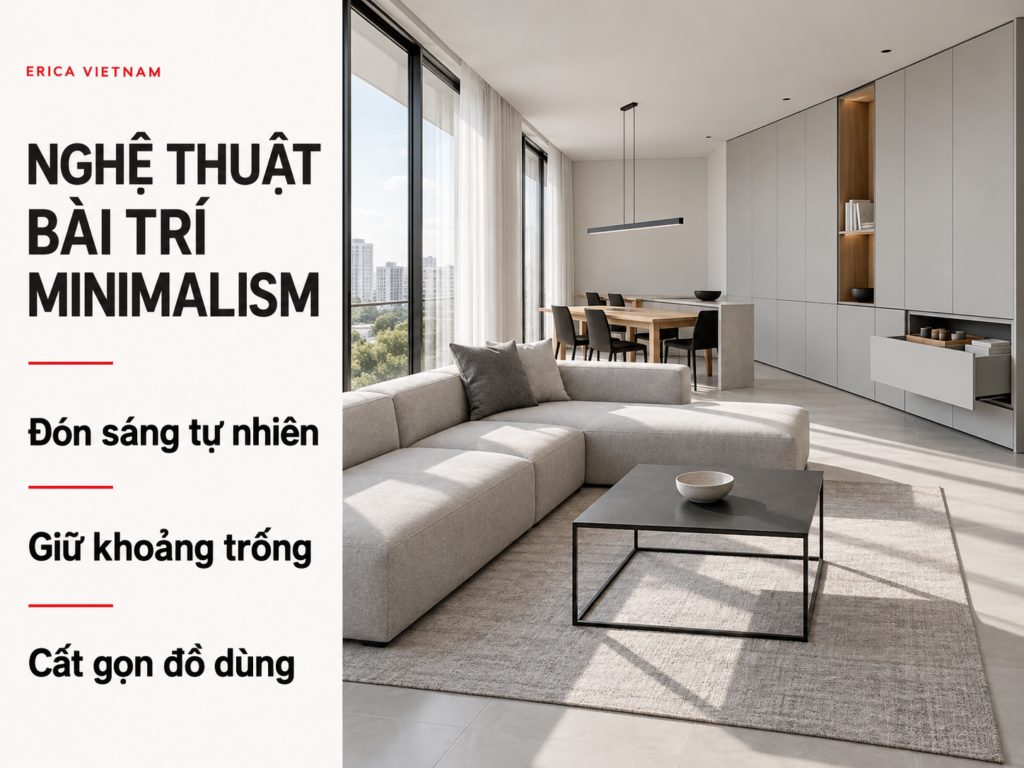 Nghệ thuật bài trí chuẩn nội thất phong cách minimalism