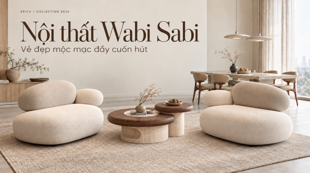 phong cách nội thất wabi sabi