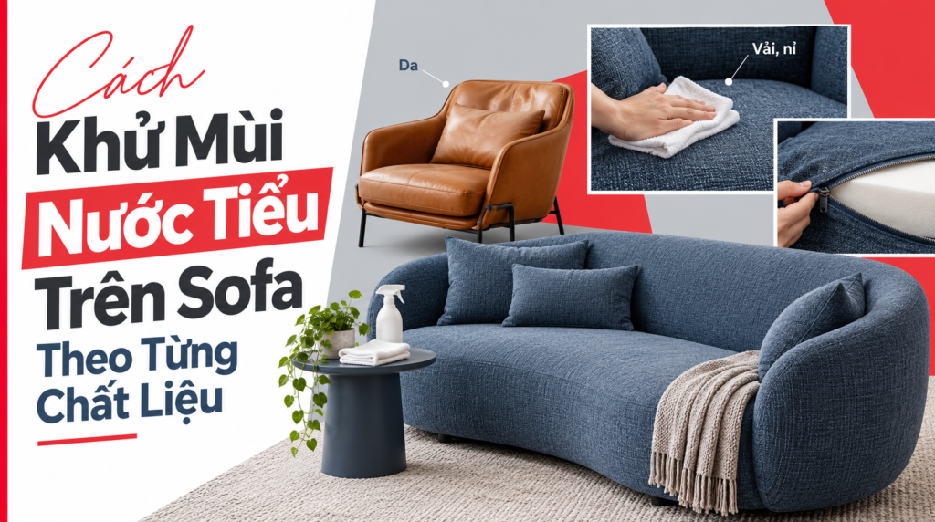 Cách Xử Lí Sofa Bị Dính Nước Tiểu Theo Từng Chất Liệu