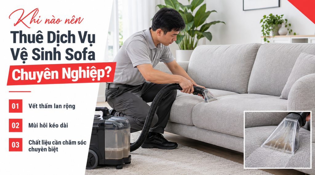 Khi nào nên thuê dịch vụ vệ sinh sofa chuyên nghiệp?